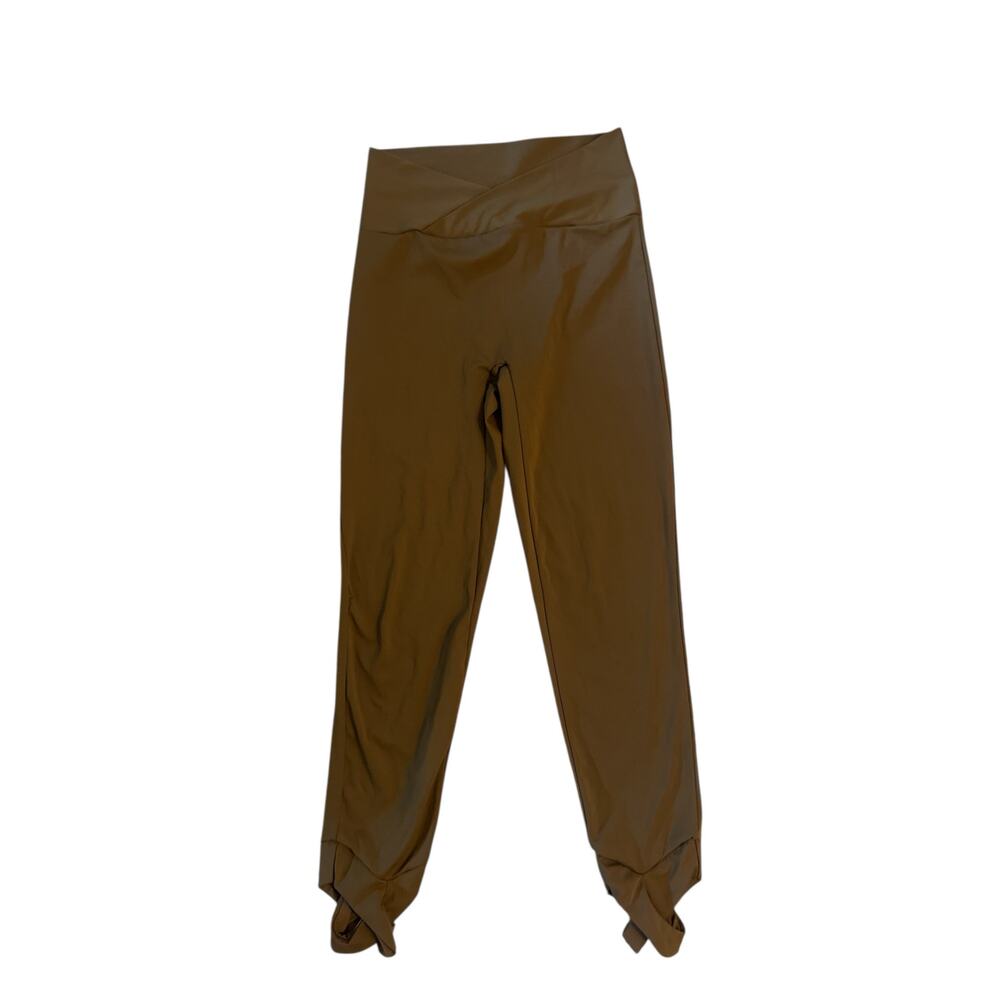 Women S Devon Windsor Atlas Leggings Mocha Brown Pants Stretch Knit Cropped